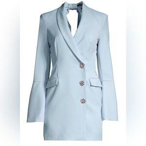 Lavish Alice Back Bow Blazer Dress, Size 12, baby blue